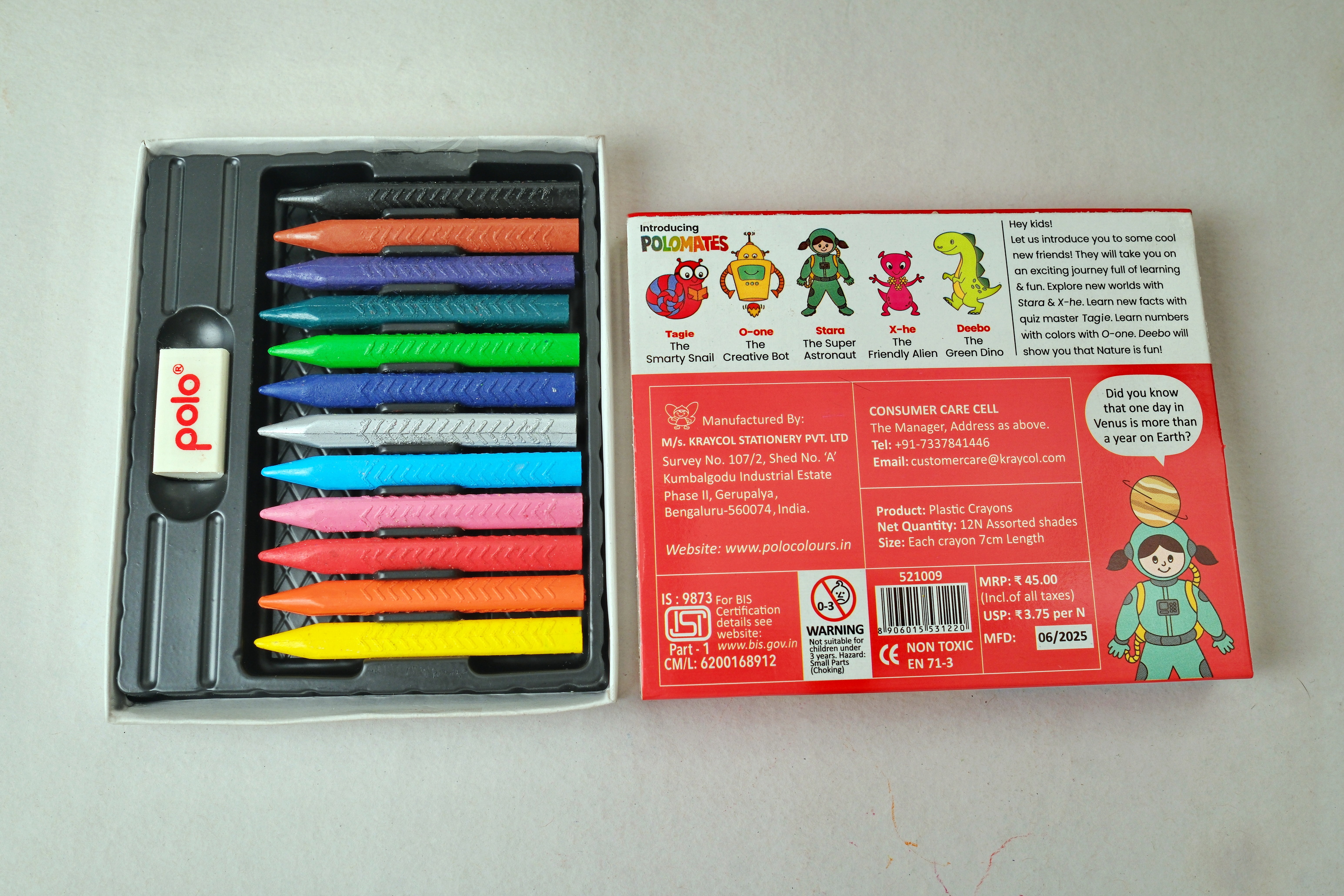 Animal Kingdom Plastic Crayons 15 Shades